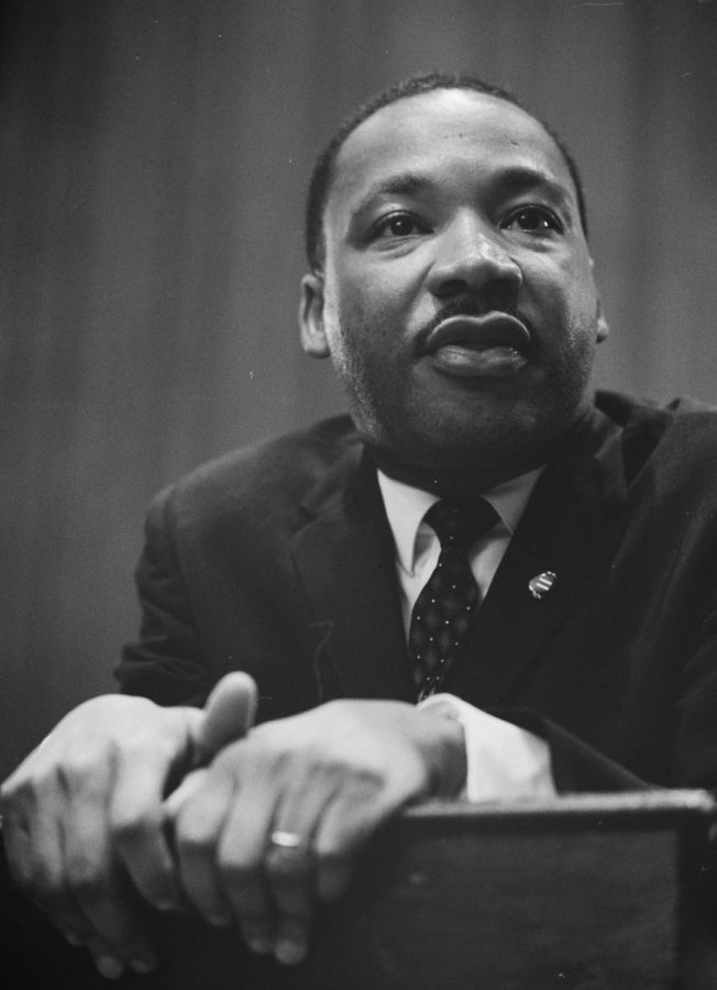 During the interfaith service praising Martin Luther King Jr. on Tuesday night, art, music and poetry were used to bridge different faiths. 