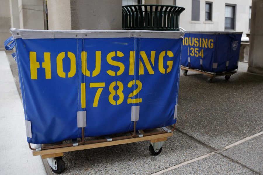 A housing cart in the Schenley Quadrangle.