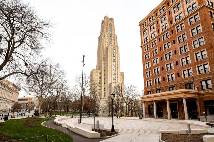 The Cathedral of Learning and William Pitt Union.