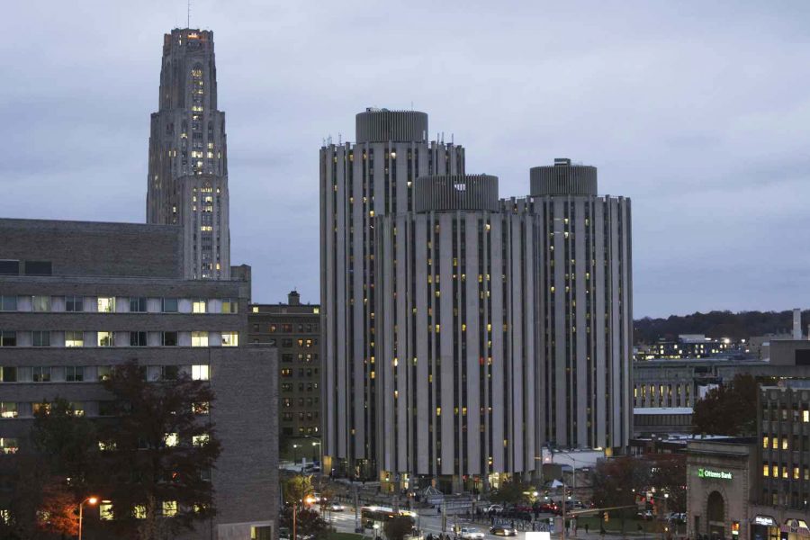 The Cathedral of Learning and Litchfield Towers.