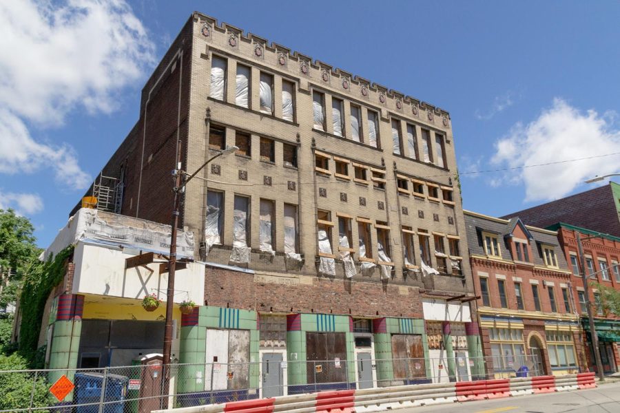 The New Granada Theater, Pitt’s new CEC building, on Centre Avenue in the Hill District.