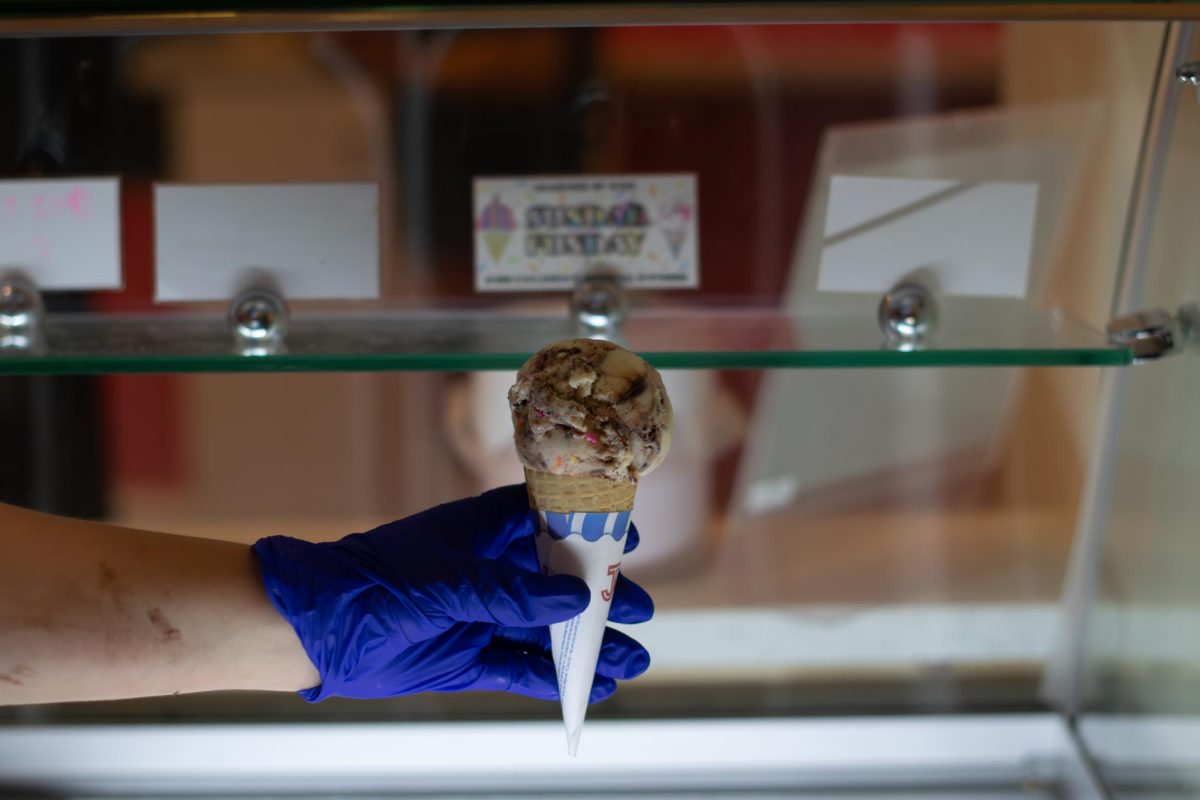 A “Sundae Funday” ice cream cone at Millie's.