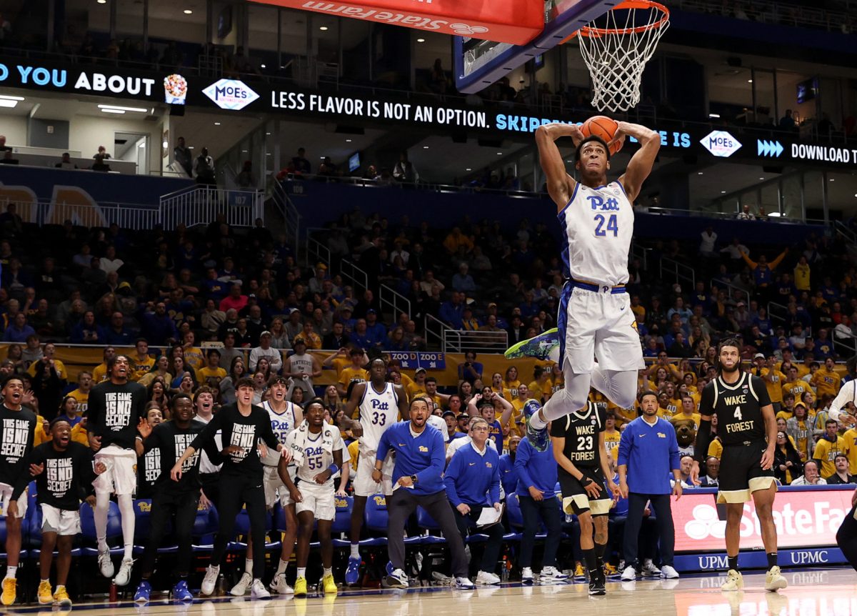 Redshirt junior forward William Jeffress (24) dunks during a game against Wake Forest in the Petersen Events Center on Jan. 31, 2024. 